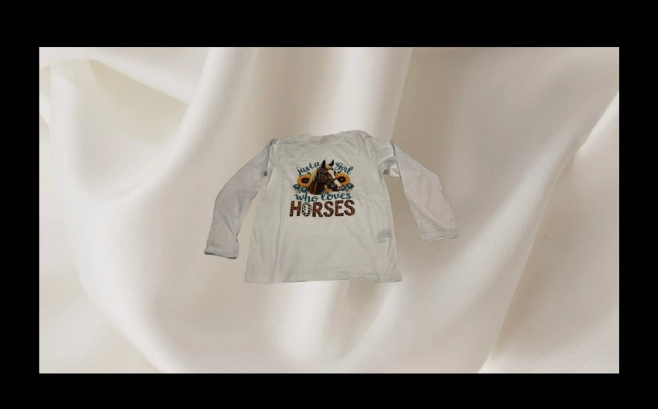 “Just a Girl Who Loves Horses” Long Sleeve