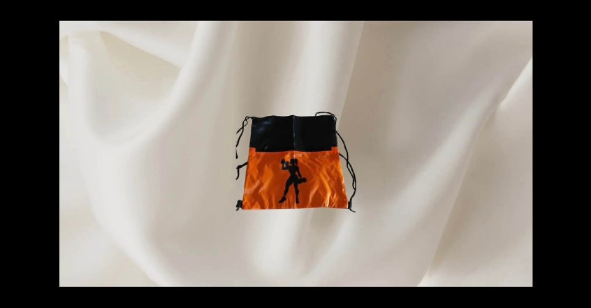 Female Lifter Silhouette Drawstring Bag