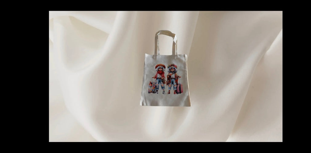 Hippie Ladies Doll Tote Bag