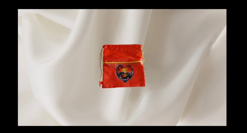 Lion Head Design Drawstring Bag