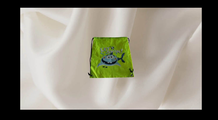 Let’s Swim Shark Drawstring Bag